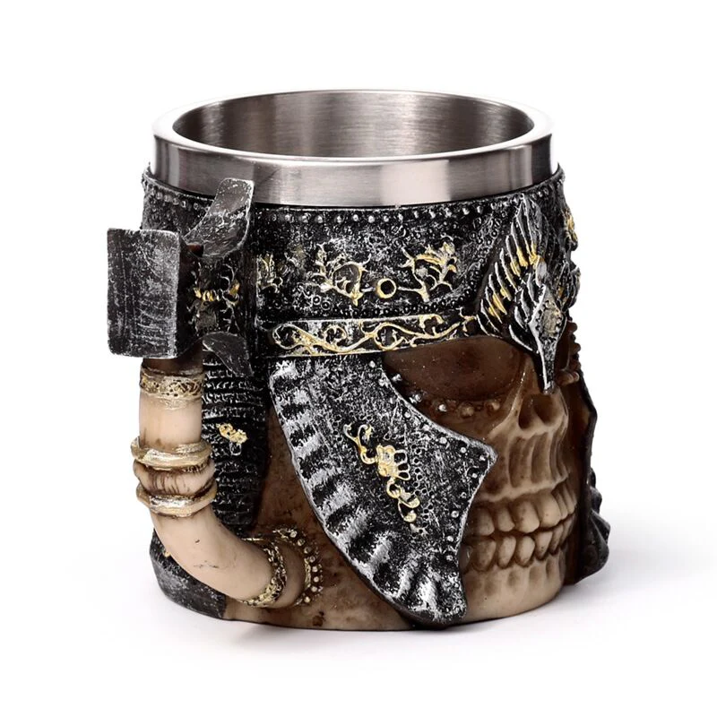 Axe Handle Armoured Skull Tankard - Image 6