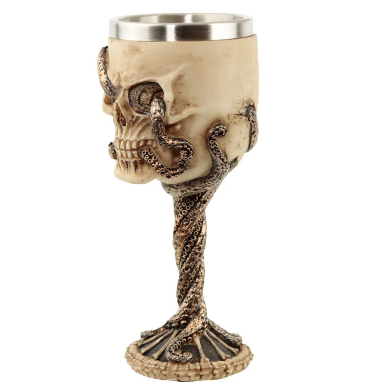 Bronze Octopus Skull Goblet - Image 3