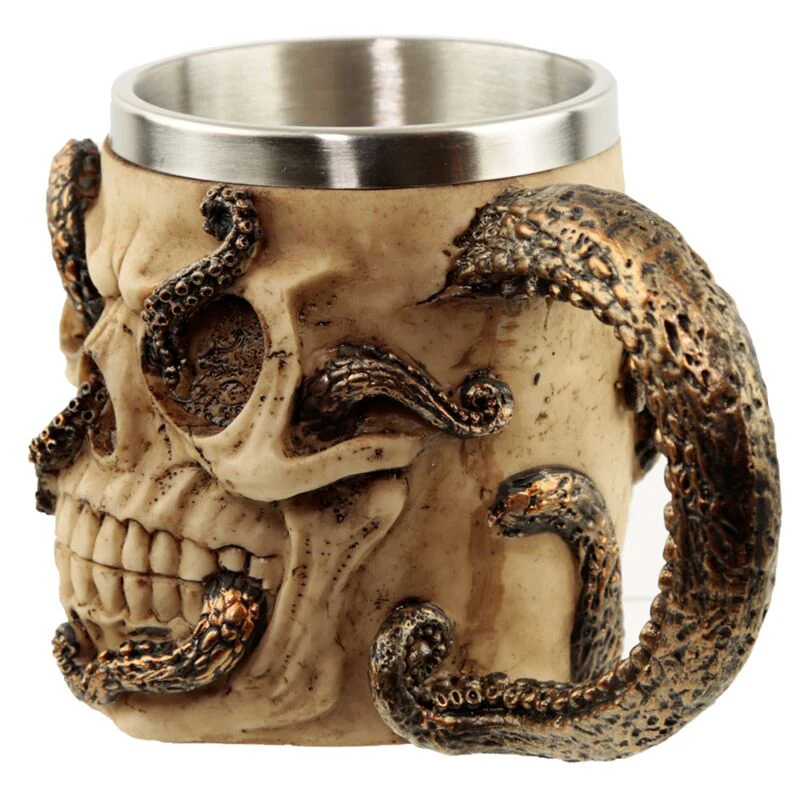 Bronze Octopus Skull Tankard - Image 3