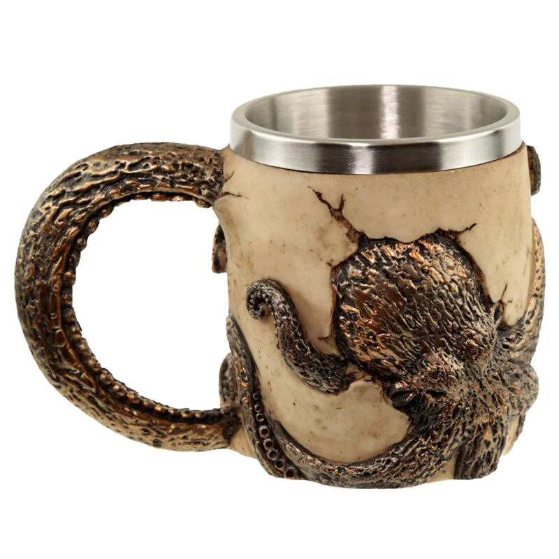 Bronze Octopus Skull Tankard - Image 4