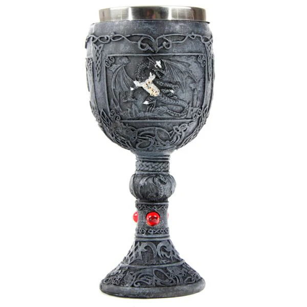 Celtic Stone Effect Dragon Goblet - Image 4