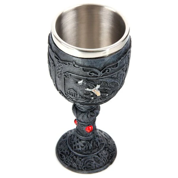Celtic Stone Effect Dragon Goblet - Image 6