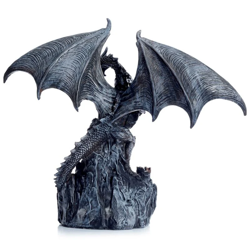 Dark Legends Wings of Magic Silver Castle Guardian Dragon - Image 3