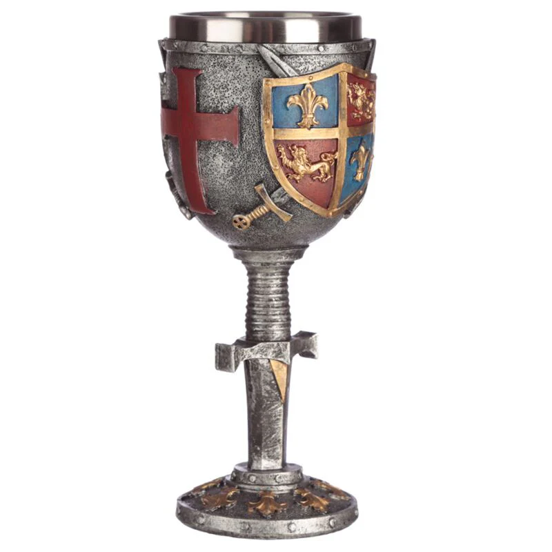 Decorative Coat of Arms & Sword Goblet - Image 2