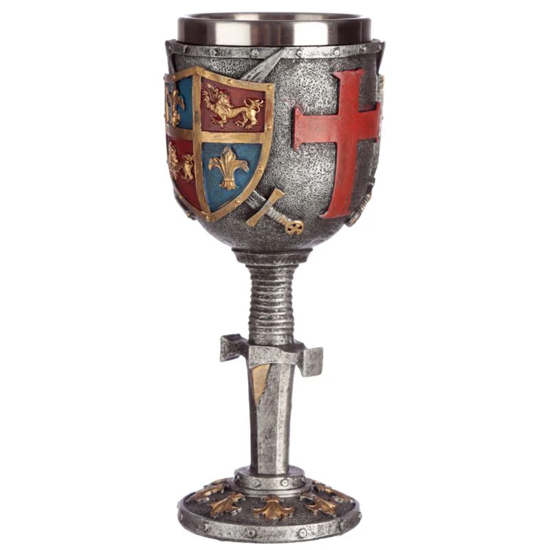 Decorative Coat of Arms & Sword Goblet - Image 4
