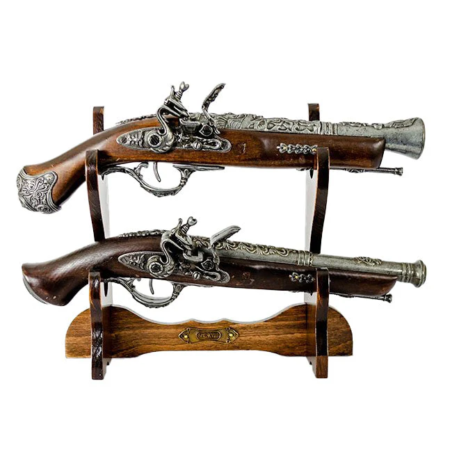Display Stand - 2 Swords/Pistols - Wooden - Image 3