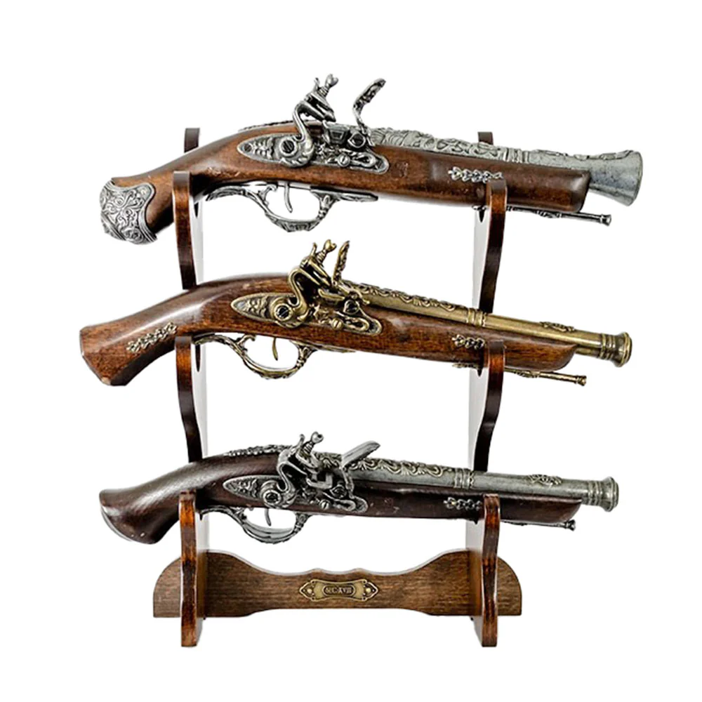 Display Stand - 3 Swords/Pistols - Wooden - Image 3