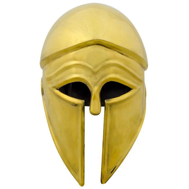 Greek Corinthian Helmet - Brass - Image 2