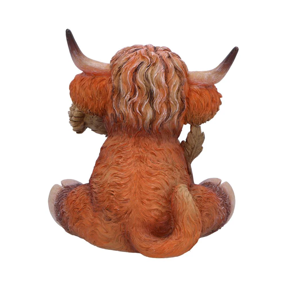 Highland Cow with Thistle Figurine - Image 3