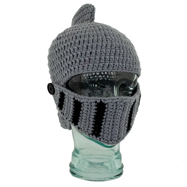 Knitted Knight Helmet Hat – Child Size - Image 5