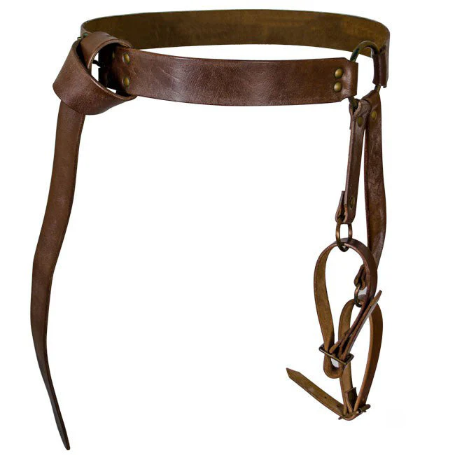 Late Medieval Sword Belt - Genuine Leather - Image 3