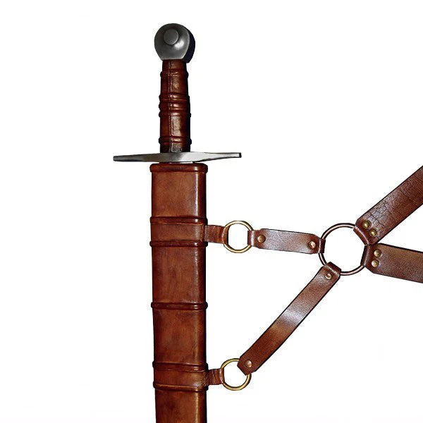Late Medieval Sword Belt - Genuine Leather - Image 5