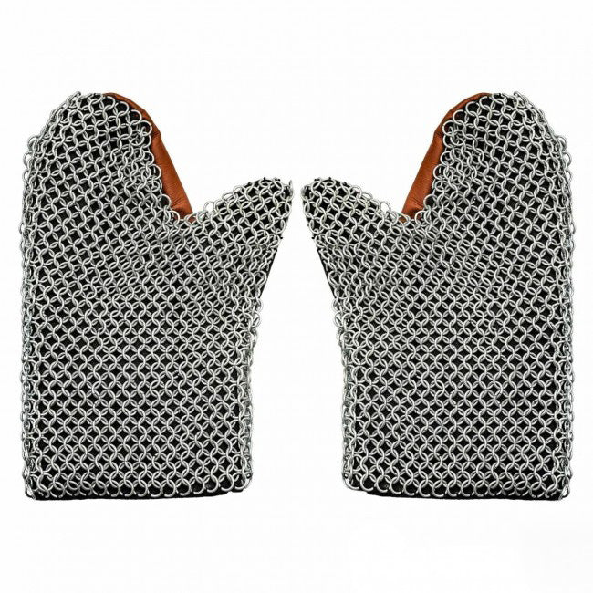 Medieval Chainmail Mittens - Butted