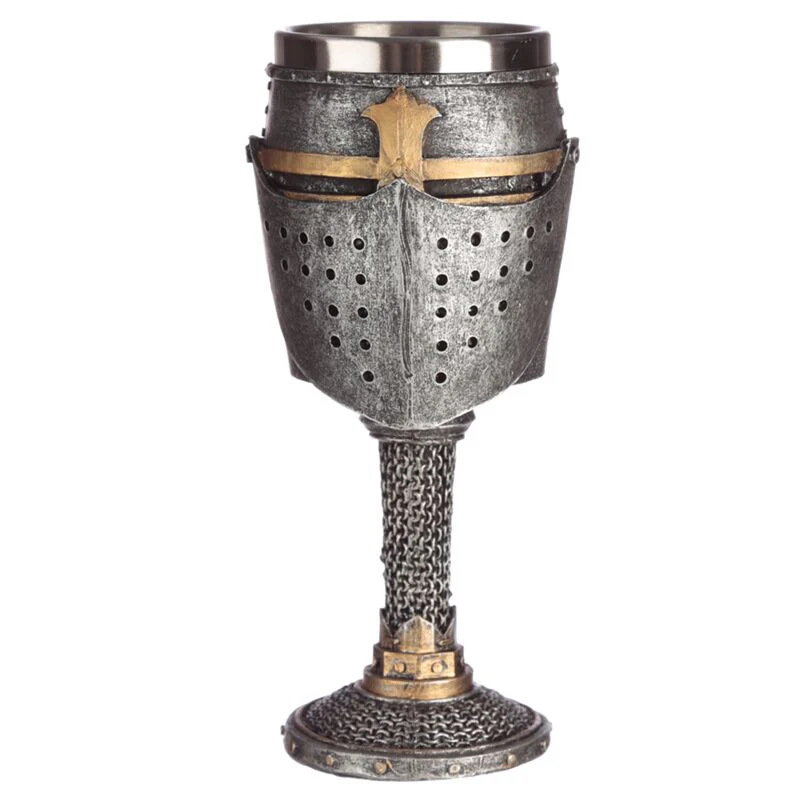 Medieval Helmet & Chain Mail Goblet - Image 2