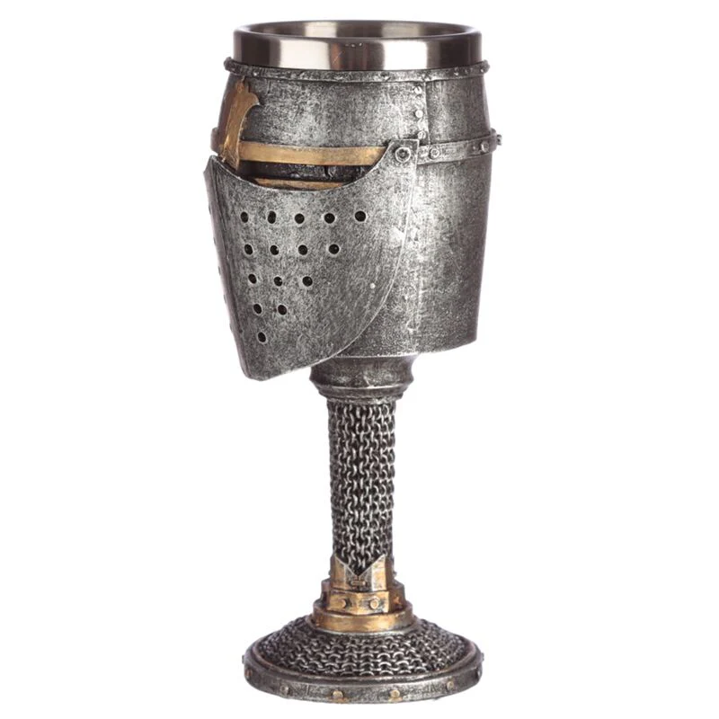 Medieval Helmet & Chain Mail Goblet - Image 3