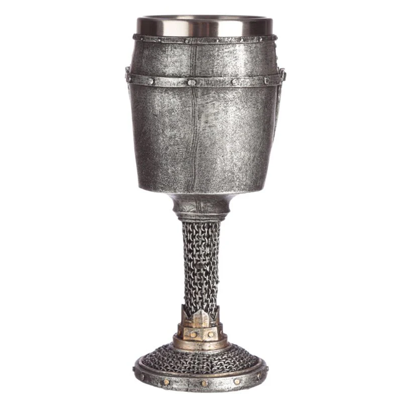 Medieval Helmet & Chain Mail Goblet - Image 4