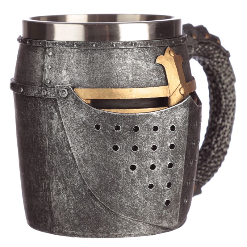 Medieval Helmet & Chain Mail Tankard - Image 2