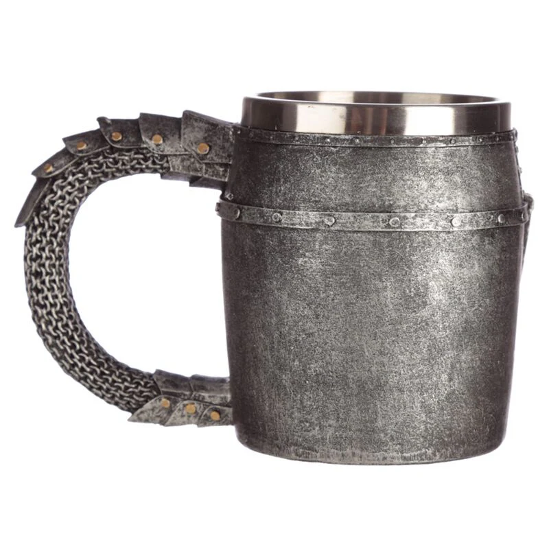 Medieval Helmet & Chain Mail Tankard - Image 3