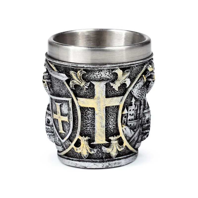 Medieval Knight with Shield Shot Glass - Image 2