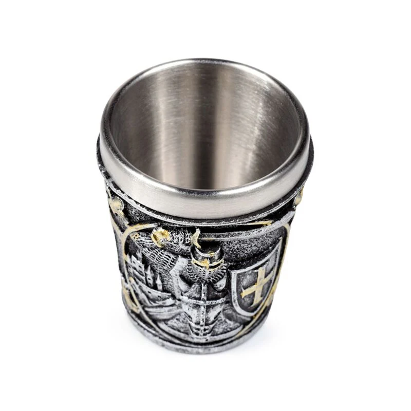 Medieval Knight with Shield Shot Glass - Image 3