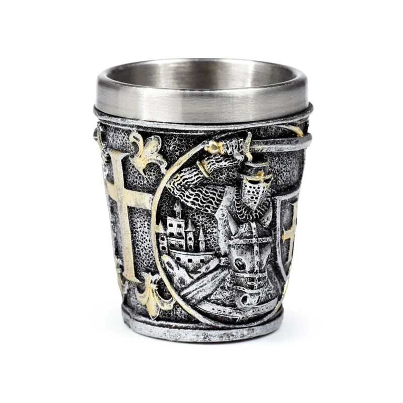 Medieval Knight with Shield Shot Glass - Image 4