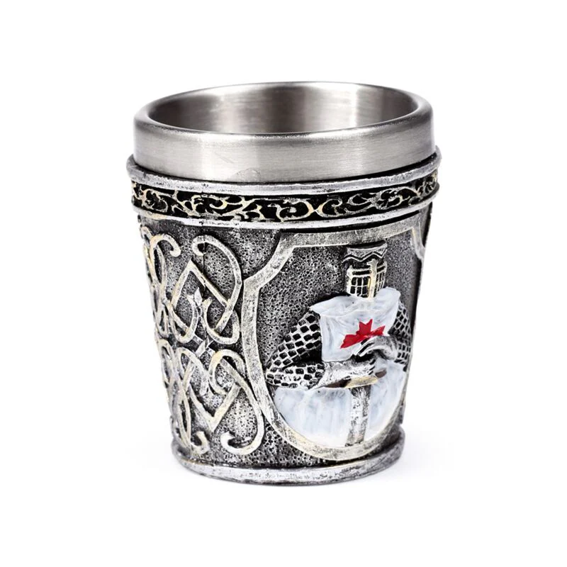 Medieval White Knight Shot Glass - Image 2
