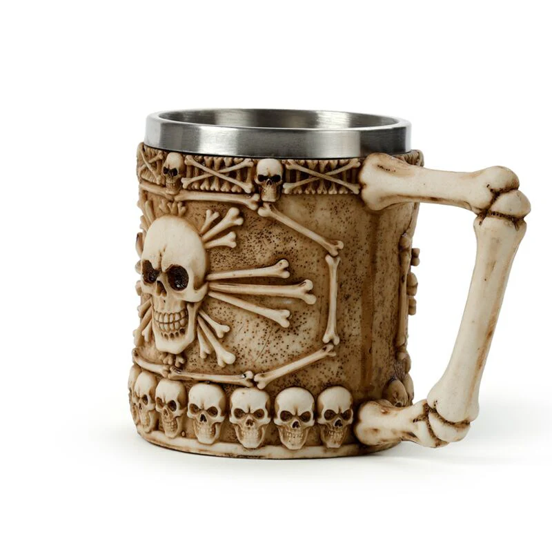 Skull & Bone Tankard with Bone Handle - Image 2
