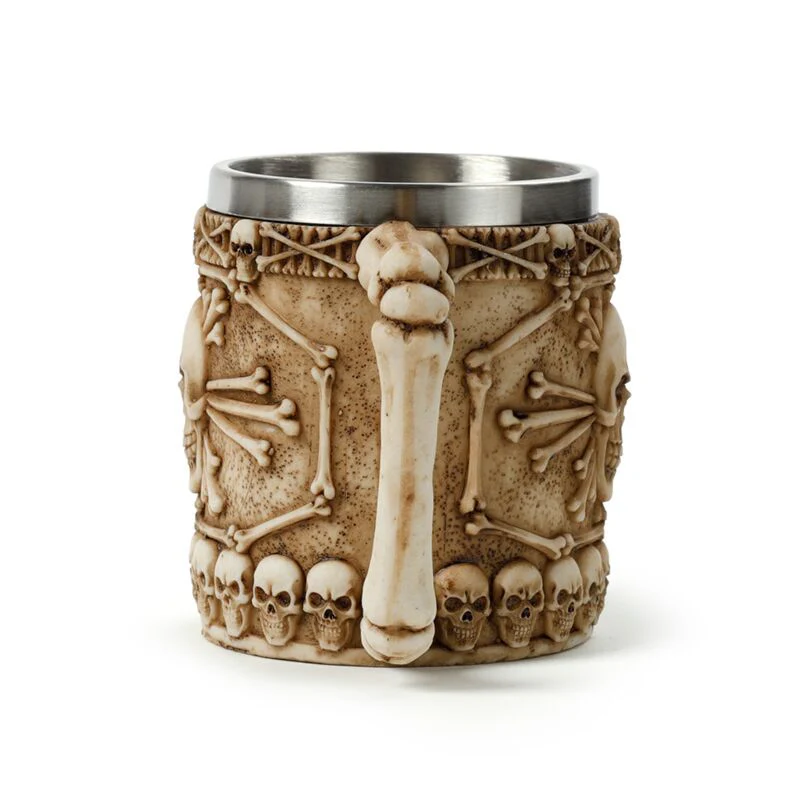 Skull & Bone Tankard with Bone Handle - Image 3