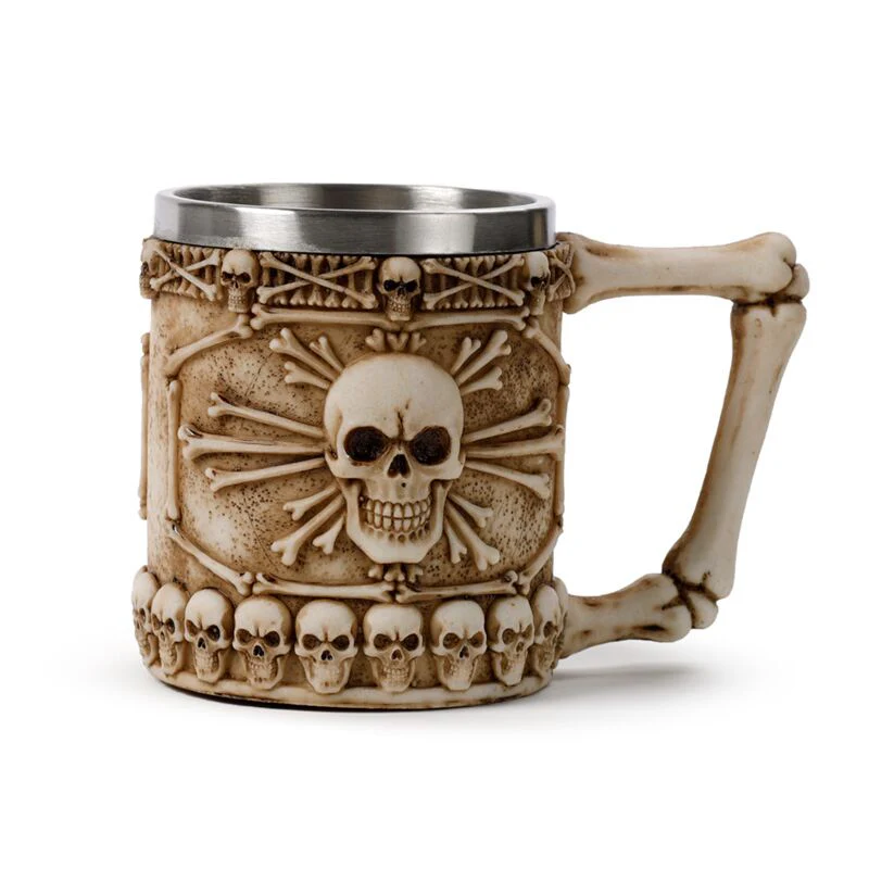 Skull & Bone Tankard with Bone Handle - Image 5