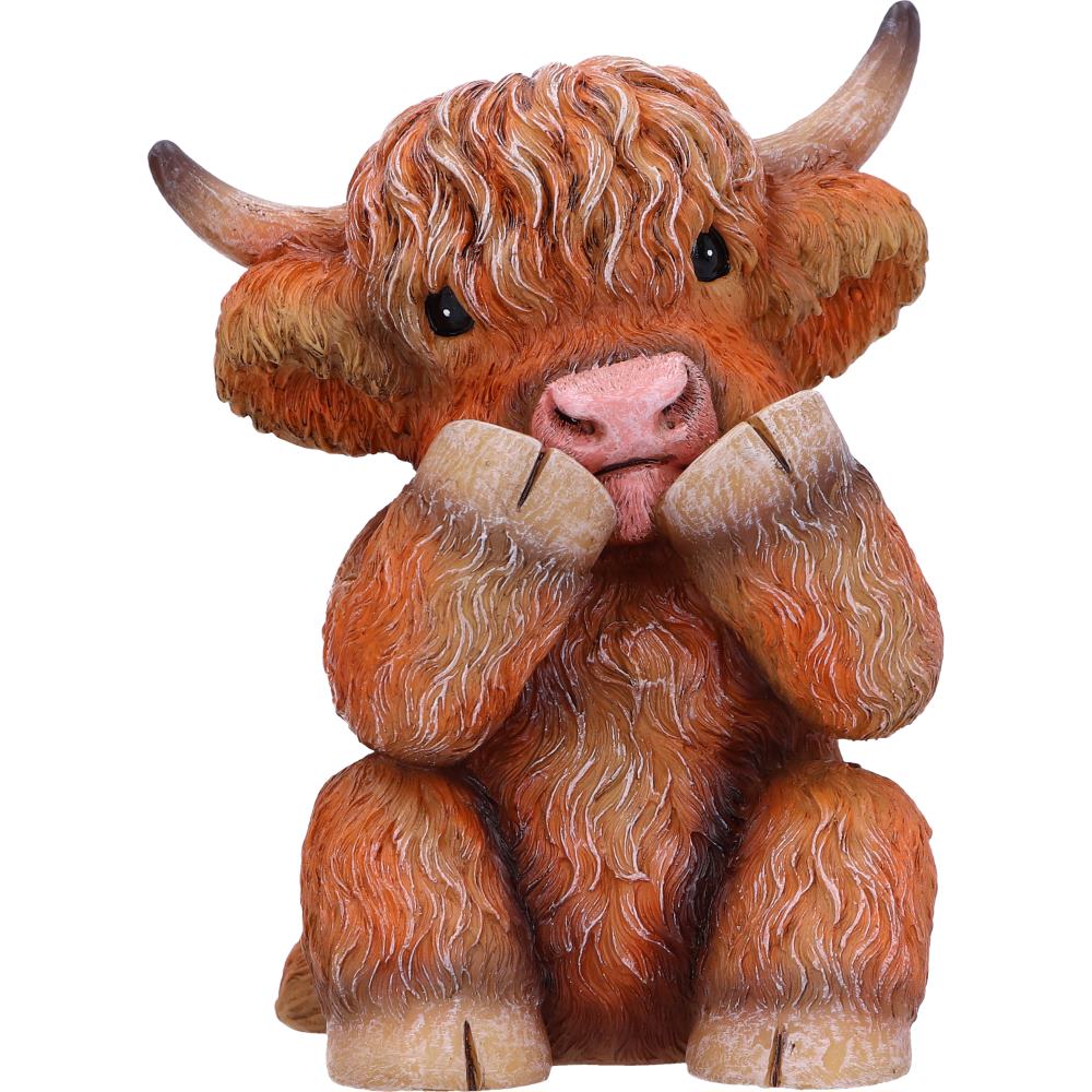 Three Wise Highland Cow Figurines - Image 6